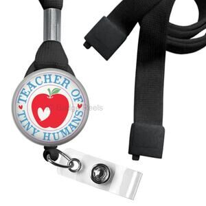 Teacher Of Tiny Humans Lanyard Badge Holder Combo * Teacher * Education *